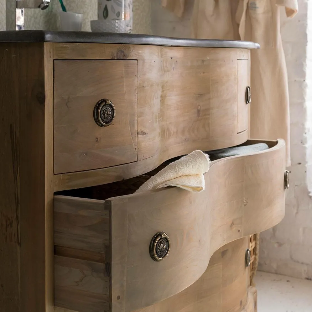 Meuble Sous Vasque<Made in Meubles Meuble sous vasque en bois recyclé Mia