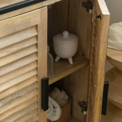 Meuble Sous Vasque<Made in Meubles Meuble sous vasque en bois de manguier et métal Coralie