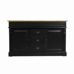 Meuble Sous Vasque<Made in Meubles Meuble sous vasque en pin massif noir 150 cm Manel