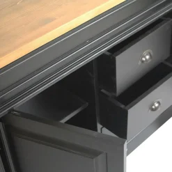 Meuble Sous Vasque<Made in Meubles Meuble sous vasque en pin massif noir 150 cm Manel