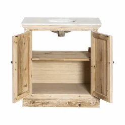 Meuble Sous Vasque<Made in Meubles Meuble sous vasque en pin recyclé blanchi Gemma