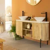 Meuble Sous Vasque<Made in Meubles Meuble sous vasque en terrazzo et bois de manguier Lou