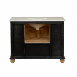 Meuble Sous Vasque<Made in Meubles Meuble sous vasque en vieux pin et marbre blanc Octavie