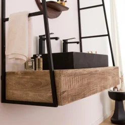 Meuble Sous Vasque<Made in Meubles Meuble sous vasque suspendu Amal