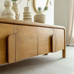 Meuble Tv<Made in Meubles Meuble TV 4 portes en bois de manguier Féodor