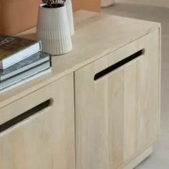 Meuble Tv<Made in Meubles Meuble TV 3 portes en bois de manguier Roni