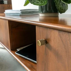 Meuble Tv<Made in Meubles Meuble TV 3 portes en bois d'acacia Emiel