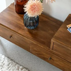 Meuble Tv<Made in Meubles Meuble TV 3 tiroirs en bois de manguier Remick