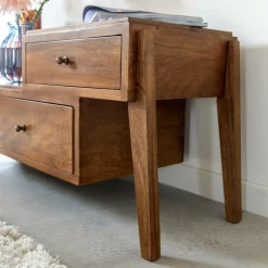 Meuble Tv<Made in Meubles Meuble TV 3 tiroirs en bois de manguier Remick