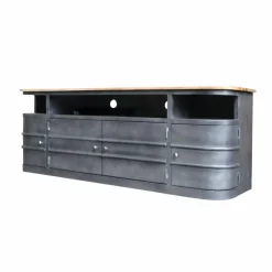Meuble Tv<Made in Meubles Meuble TV arrondi en métal Locker