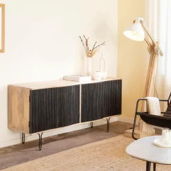 Meuble Tv<Made in Meubles Meuble TV bois de manguier et métal Auxence