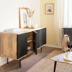 Meuble Tv<Made in Meubles Meuble TV bois de manguier et métal Auxence