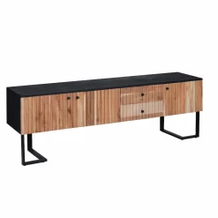 Meuble Tv<Made in Meubles Meuble TV en bois d'acacia et métal Pippa