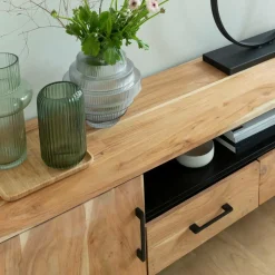 Meuble Tv<Made in Meubles Meuble TV en bois d'acacia et métal Bosco