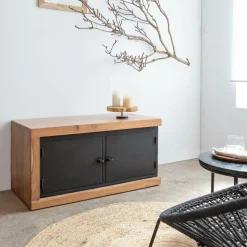 Meuble Tv<Made in Meubles Meuble TV en bois d'acacia Emilio