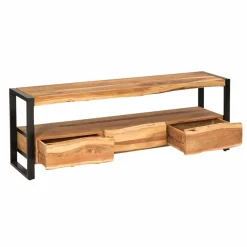 Meuble Tv<Made in Meubles Meuble TV en bois d'acacia 3 tiroirs Tree