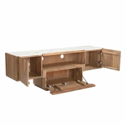 Meuble Tv<Made in Meubles Meuble TV en bois d'acacia et marbre Tara