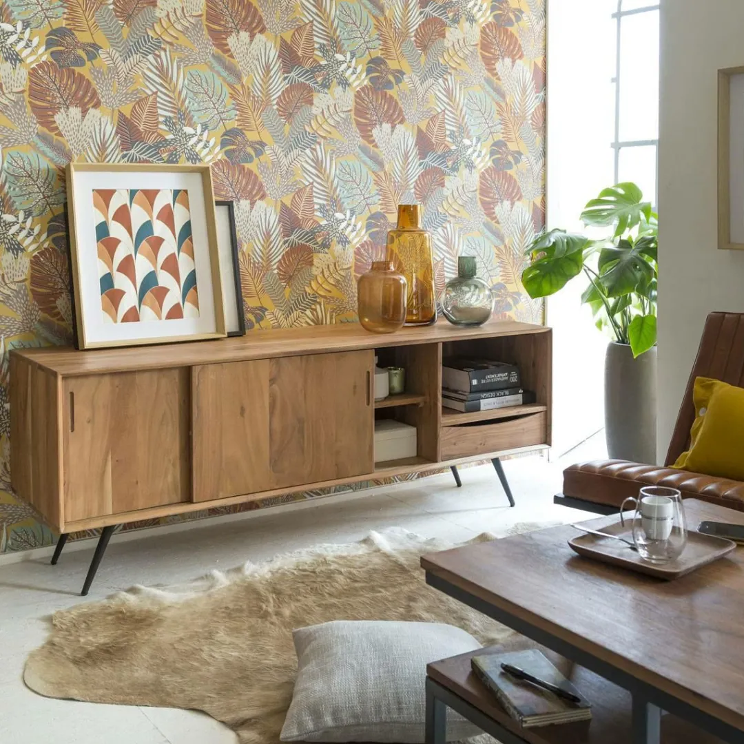 Meuble Tv<Made in Meubles Meuble TV en bois d'acacia Sara