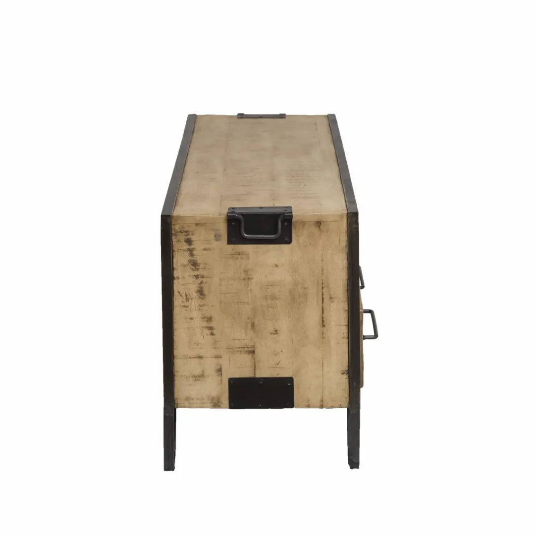 Meuble Tv<Made in Meubles Meuble TV en bois de manguier 3 tiroirs Wood