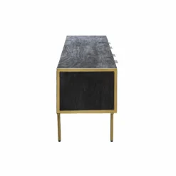 Meuble Tv<Made in Meubles Meuble TV en bois de manguier et métal doré Ange