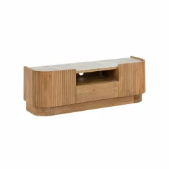 Meuble Tv<Made in Meubles Meuble TV en bois de manguier et marbre Adler