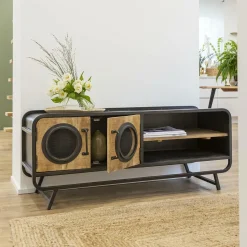 Meuble Tv<Made in Meubles Meuble TV en bois de manguier Nautilus