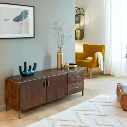 Meuble Tv<Made in Meubles Meuble TV en bois de manguier Lisette