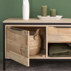 Meuble Tv<Made in Meubles Meuble TV en bois de manguier et métal Héloïse