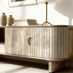 Meuble Tv<Made in Meubles Meuble TV en bois de manguier clair Yoni