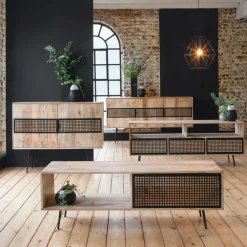 Meuble Tv<Made in Meubles Meuble TV en bois de manguier 140 cm Jasmin