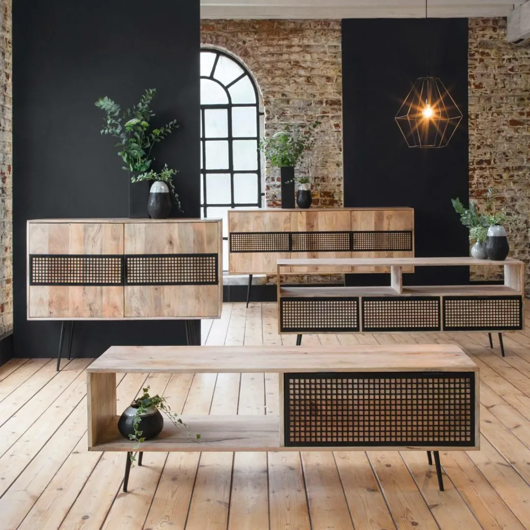 Meuble Tv<Made in Meubles Meuble TV en bois de manguier 140 cm Jasmin