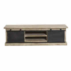 Meuble Tv<Made in Meubles Meuble TV en bois de manguier brossé et métal 160 cm Helsinki