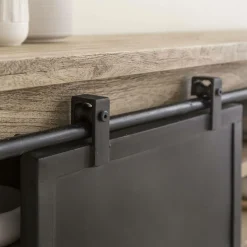 Meuble Tv<Made in Meubles Meuble TV en bois de manguier brossé et métal 160 cm Helsinki