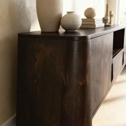 Meuble Tv<Made in Meubles Meuble TV en bois de manguier foncé Liriel