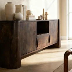 Meuble Tv<Made in Meubles Meuble TV en bois de manguier foncé Liriel