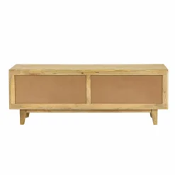 Meuble Tv<Made in Meubles Meuble TV en bois de manguier et cannage Edana