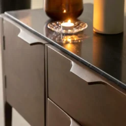 Meuble Tv<Made in Meubles Meuble TV en bois de manguier et marbre noir Roch