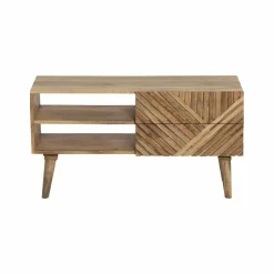 Meuble Tv<Made in Meubles Meuble TV en bois de manguier chevrons Maëva