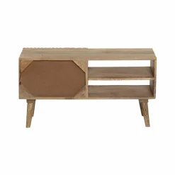 Meuble Tv<Made in Meubles Meuble TV en bois de manguier chevrons Maëva