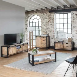 Meuble Tv<Made in Meubles Meuble TV en bois de manguier 120 cm New-York