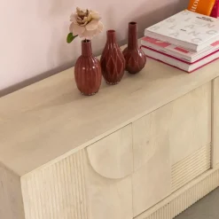 Meuble Tv<Made in Meubles Meuble TV en bois de manguier blanchi Miliam