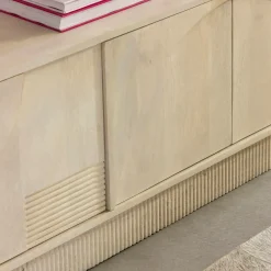 Meuble Tv<Made in Meubles Meuble TV en bois de manguier blanchi Miliam