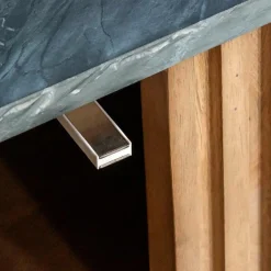 Meuble Tv<Made in Meubles Meuble TV en bois de manguier et marbre Betty