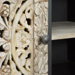 Meuble Tv<Made in Meubles Meuble TV en bois de manguier blanchi Lila