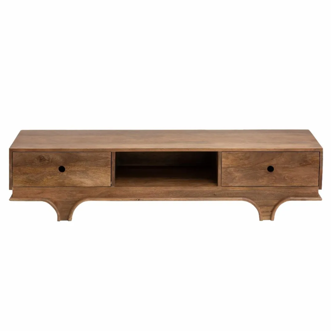 Meuble Tv<Made in Meubles Meuble TV en bois de manguier foncé Daelan