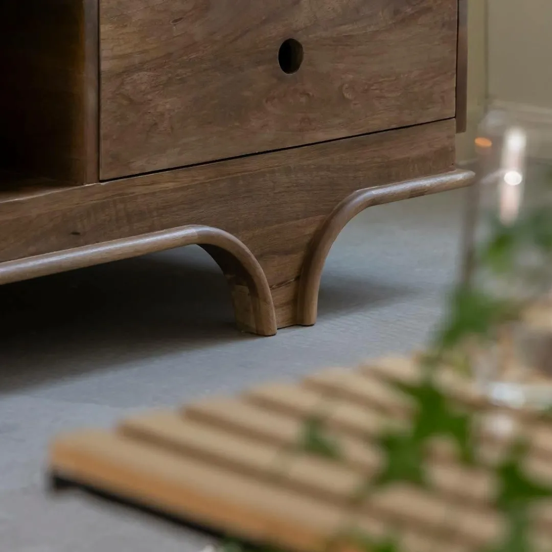 Meuble Tv<Made in Meubles Meuble TV en bois de manguier foncé Daelan