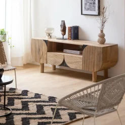 Meuble Tv<Made in Meubles Meuble tv en bois de manguier Loëvan