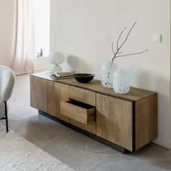 Meuble Tv<Made in Meubles Meuble TV en bois de manguier et métal Isil