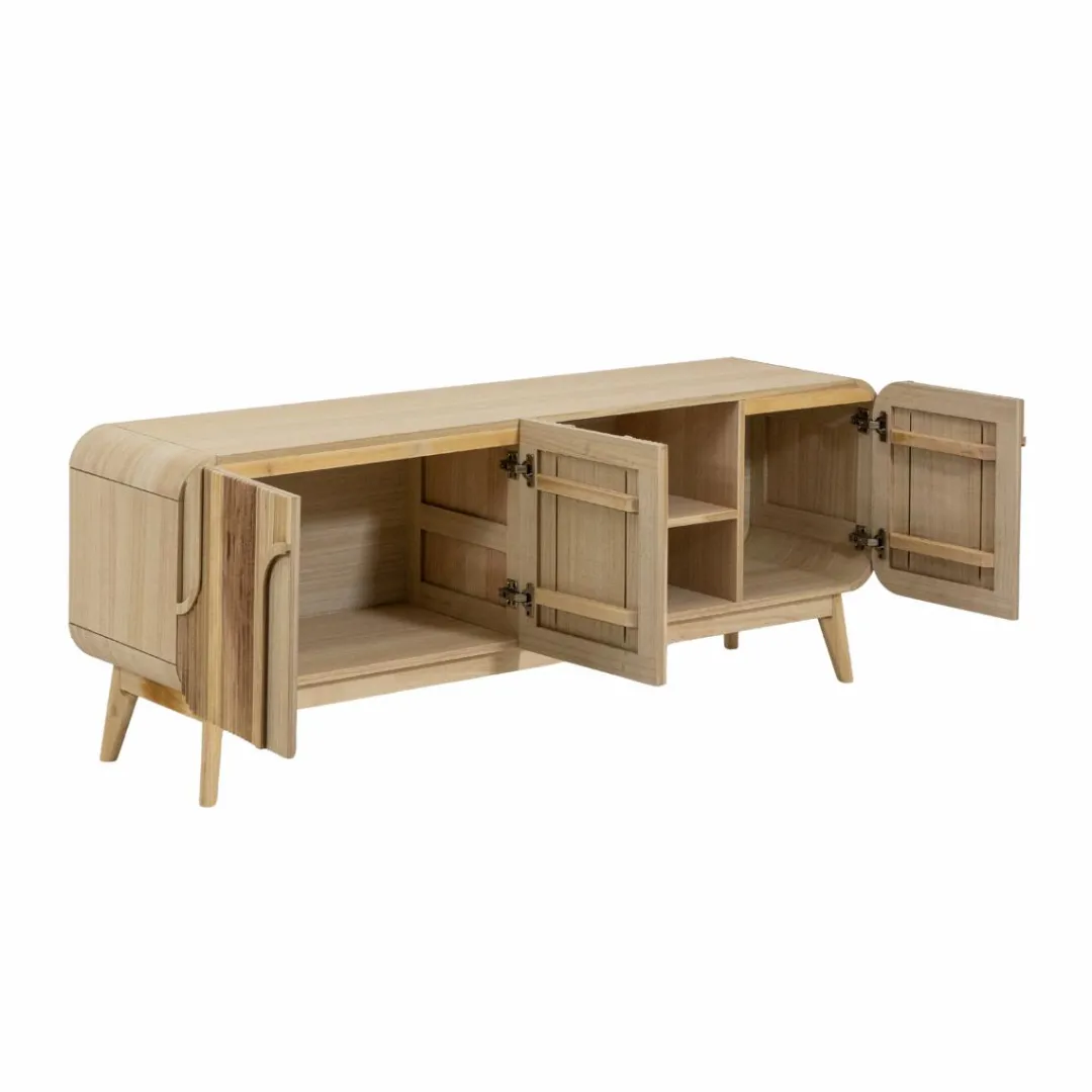 Meuble Tv<Made in Meubles Meuble TV en bois de paulownia Nilo