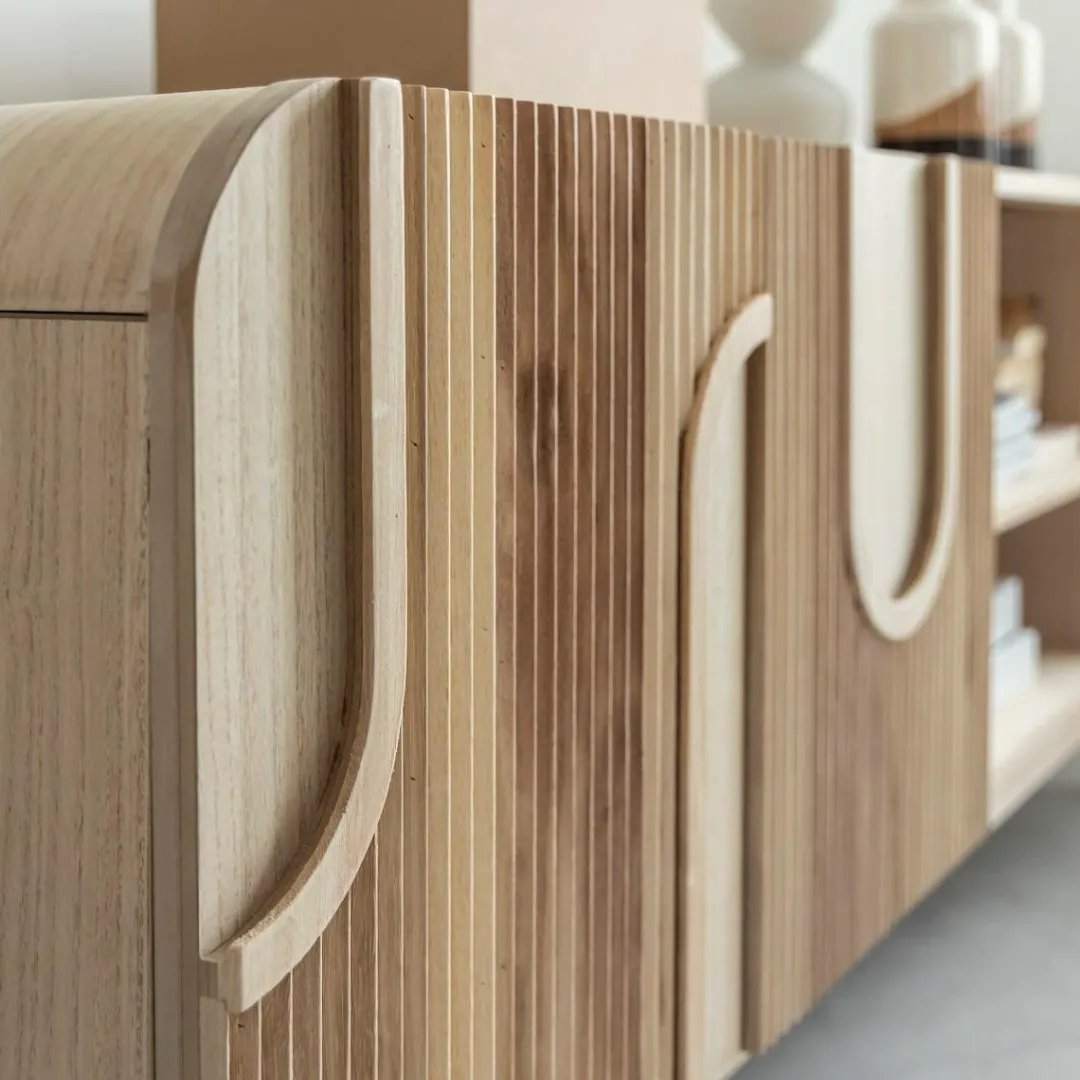 Meuble Tv<Made in Meubles Meuble TV en bois de paulownia Nilo